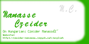 manasse czeider business card